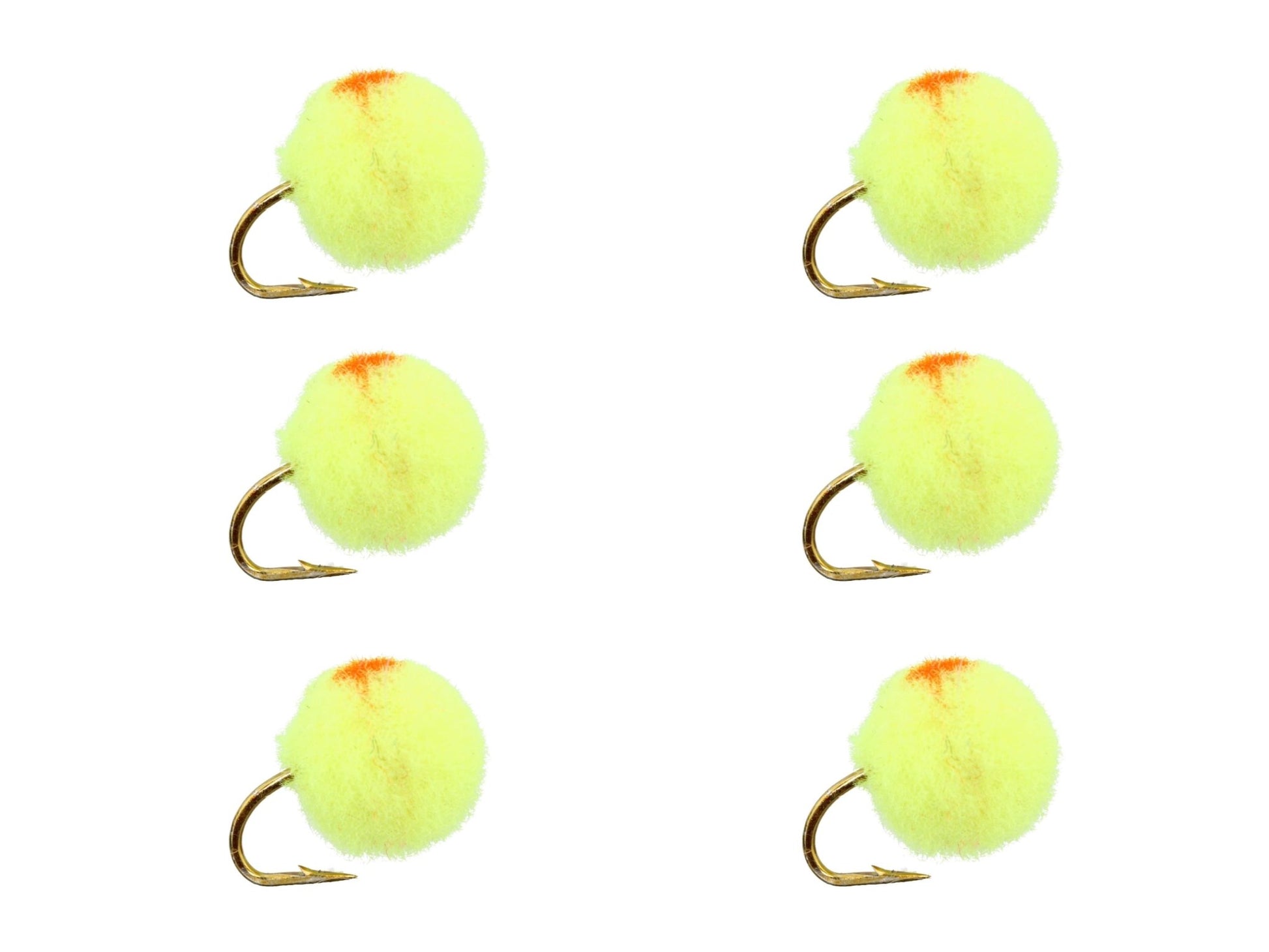 Wild Water Fly Fishing Yellow Egg with Orange Spot, Size 12, Qty. 6 - Angler's Pro Tackle & Outdoors