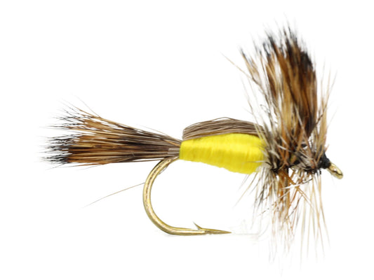 Wild Water Fly Fishing Yellow Humpy, Size 10, Qty. 6 - Angler's Pro Tackle & Outdoors