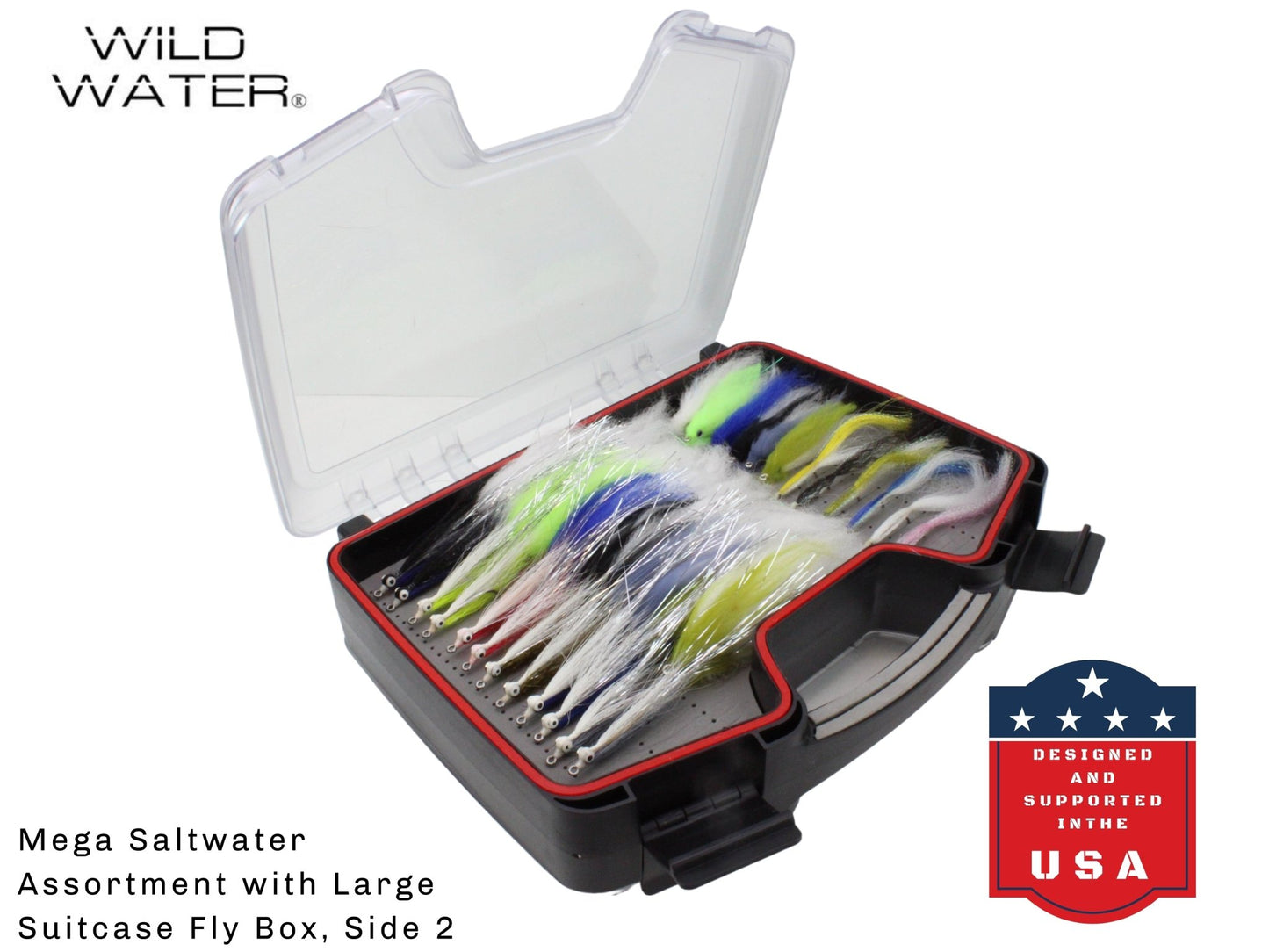 Wild Water Mega Assortment, 60 Flies with Wild Water's Large Fly Suitcase - Angler's Pro Tackle & Outdoors