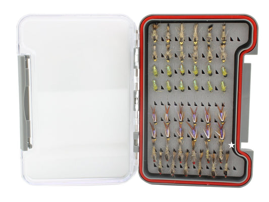 Wild Water Nymph Assortment, 48 Flies with Wild Water's Small Thin Fly Box - Angler's Pro Tackle & Outdoors