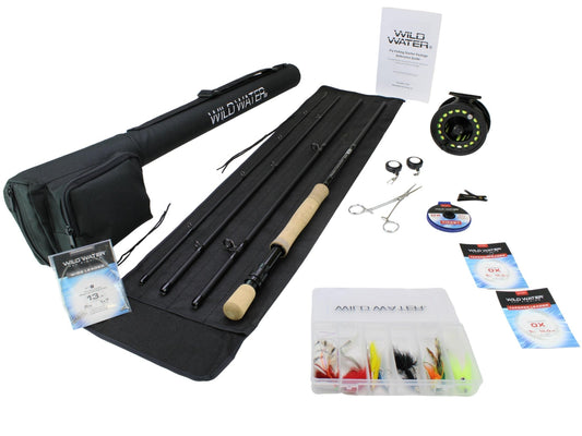 Wild Water Standard Fly Fishing Combo 9 ft, 4-Piece, 12 wt Rod - Angler's Pro Tackle & Outdoors