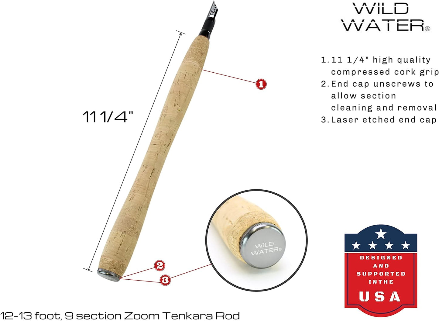 Wild Water Tenkara Zoom Fly Fishing Kit 12-13 ft Rod - Angler's Pro Tackle & Outdoors