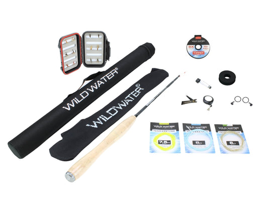 Wild Water Tenkara Zoom Fly Fishing Kit 7-8 ft Shorty Rod - Angler's Pro Tackle & Outdoors