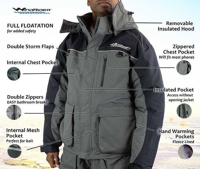 WindRider - BOREAS™ Floating Ice Fishing Jacket - Angler's Pro Tackle & Outdoors