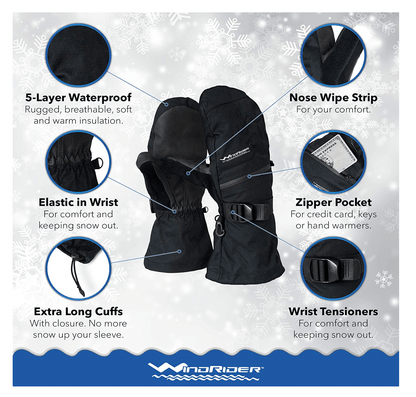 WindRider - Rugged Waterproof Winter Mittens - Angler's Pro Tackle & Outdoors