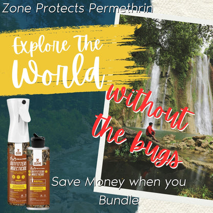 Zone Protects Permethrin Insecticide; Realtree Outfitter's Permethrin Spray Bundle, Mistosol + Refill