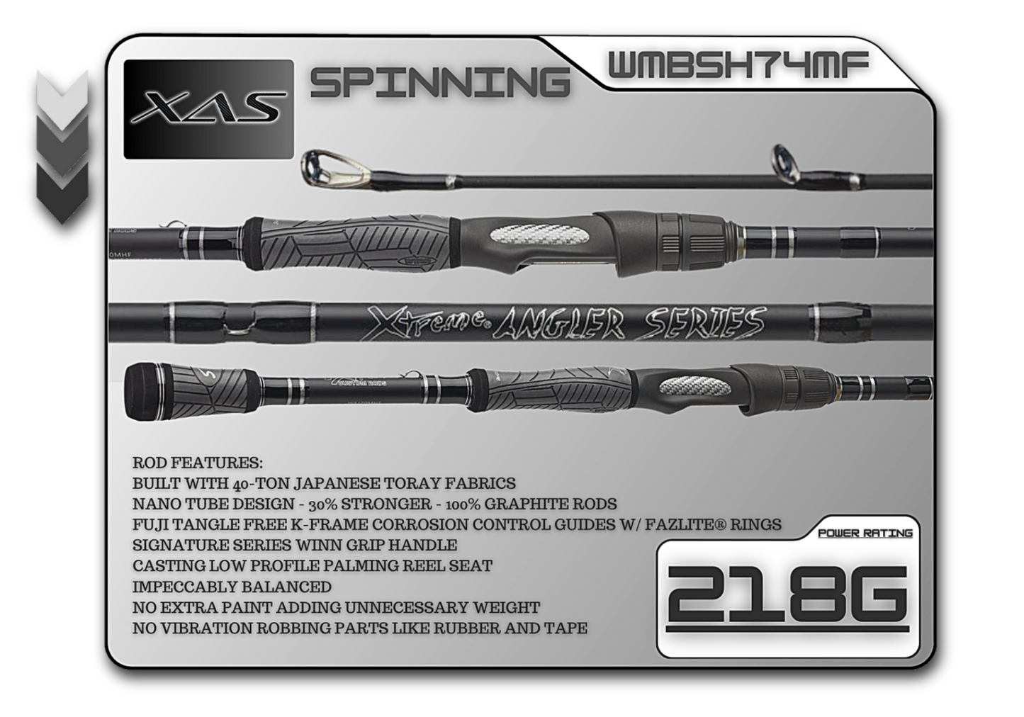 Fish Xtreme Rods WMBSH74MF 7'4" Medium Fast
