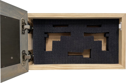 Bellewood Designs - Wall-Mounted Gun Cabinet Wolf Scenery Wall Decoration - Gun Safe To Securely Store Your Gun In Plain Sight