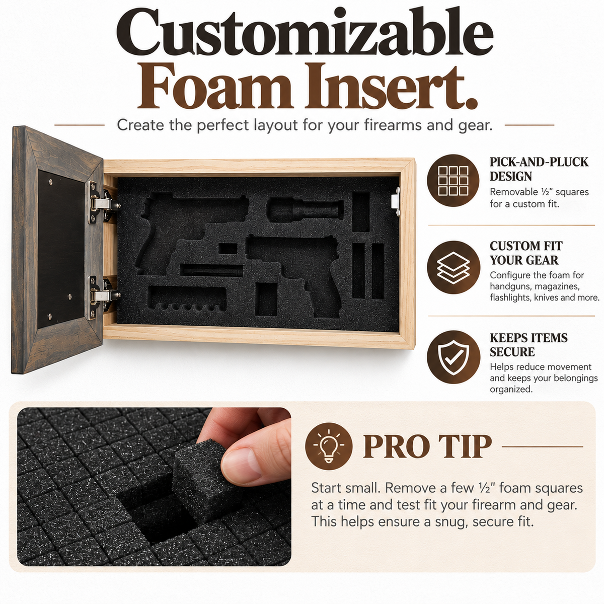 Bellewood Designs - Wall-Mounted Gun Cabinet Wolf Scenery Wall Decoration - Gun Safe To Securely Store Your Gun In Plain Sight