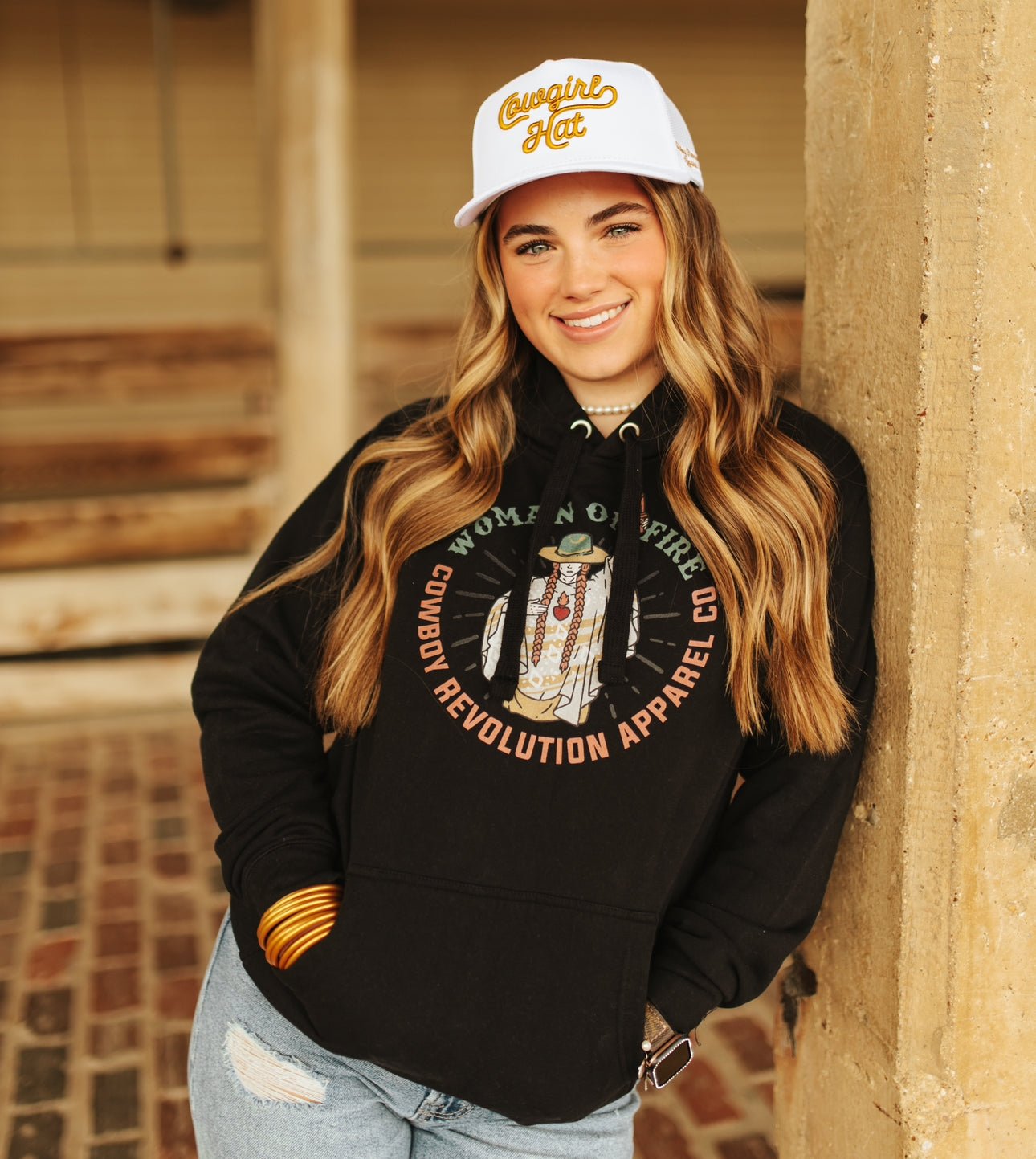 "Woman On Fire" Cowboy Revolution Premium Unisex Hoodie - Angler's Pro Tackle & Outdoors