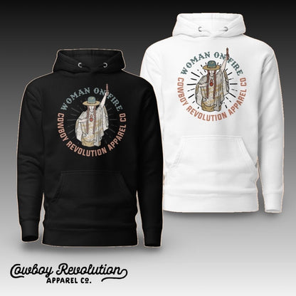 "Woman On Fire" Cowboy Revolution Premium Unisex Hoodie - Angler's Pro Tackle & Outdoors