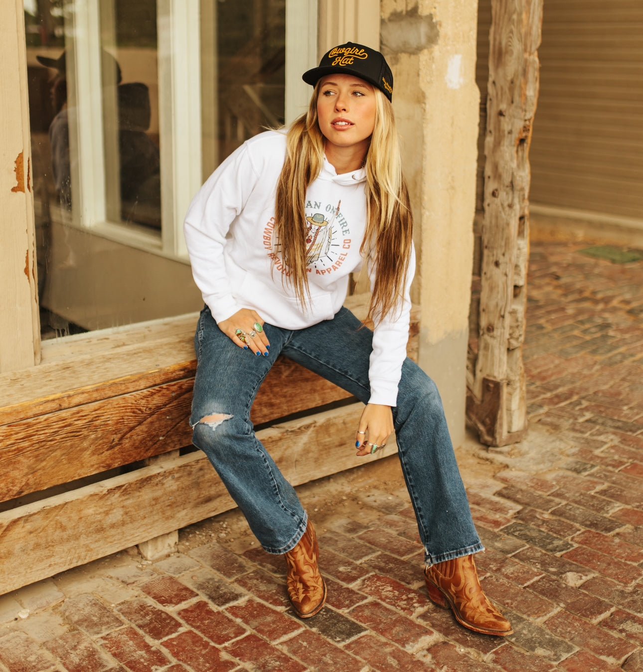 "Woman On Fire" Cowboy Revolution Premium Unisex Hoodie - Angler's Pro Tackle & Outdoors