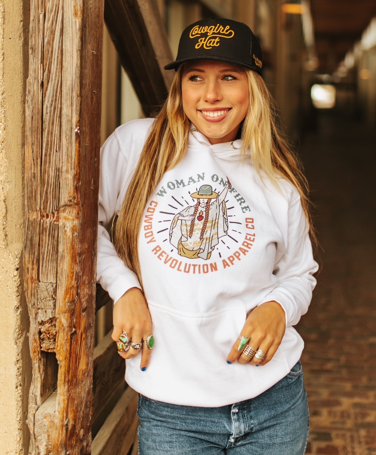 "Woman On Fire" Cowboy Revolution Premium Unisex Hoodie - Angler's Pro Tackle & Outdoors