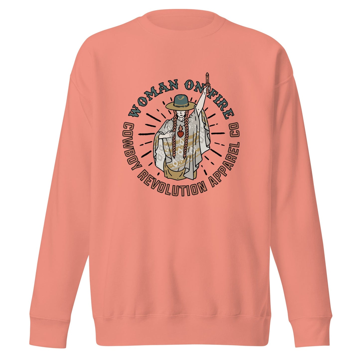 "Woman On Fire" Cowboy Revolution Unisex Premium Sweatshirt - Angler's Pro Tackle & Outdoors