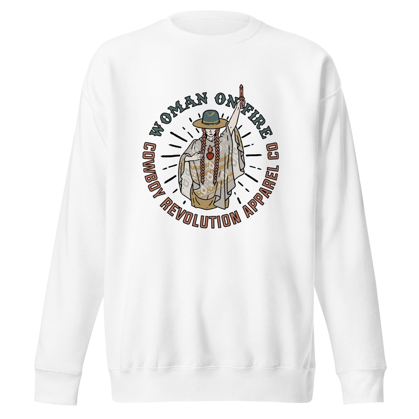 "Woman On Fire" Cowboy Revolution Unisex Premium Sweatshirt - Angler's Pro Tackle & Outdoors