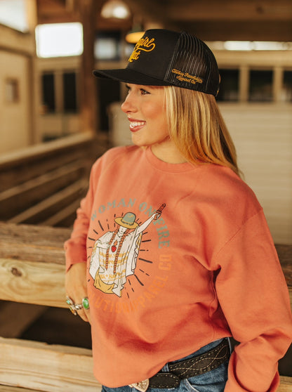 "Woman On Fire" Cowboy Revolution Unisex Premium Sweatshirt - Angler's Pro Tackle & Outdoors