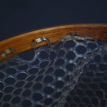 Wayward Trading Post Fat Jake 16"x12" - Brown Trout Engraved - Natural Fly Fishing Traditional Landing Net - Handcrafted & Made in USA