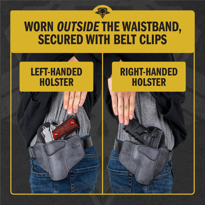 Relentless Tactical Comfort Carry Leather OWB Holster | Made in USA | Lifetime Warranty