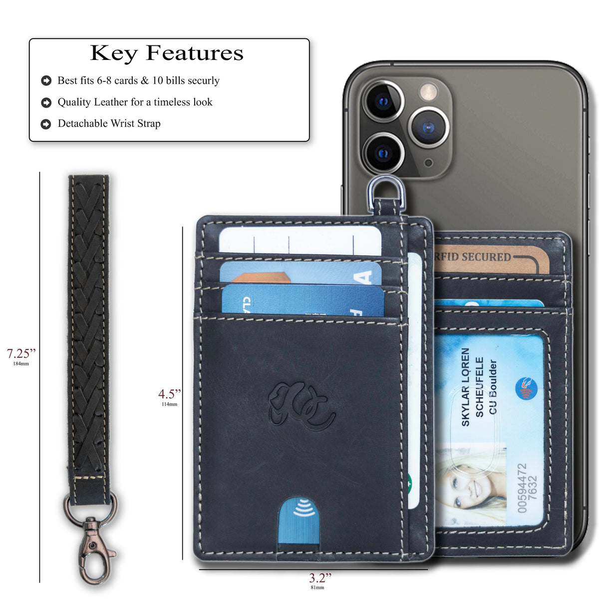 UC Leather Company Wristlet Wallet