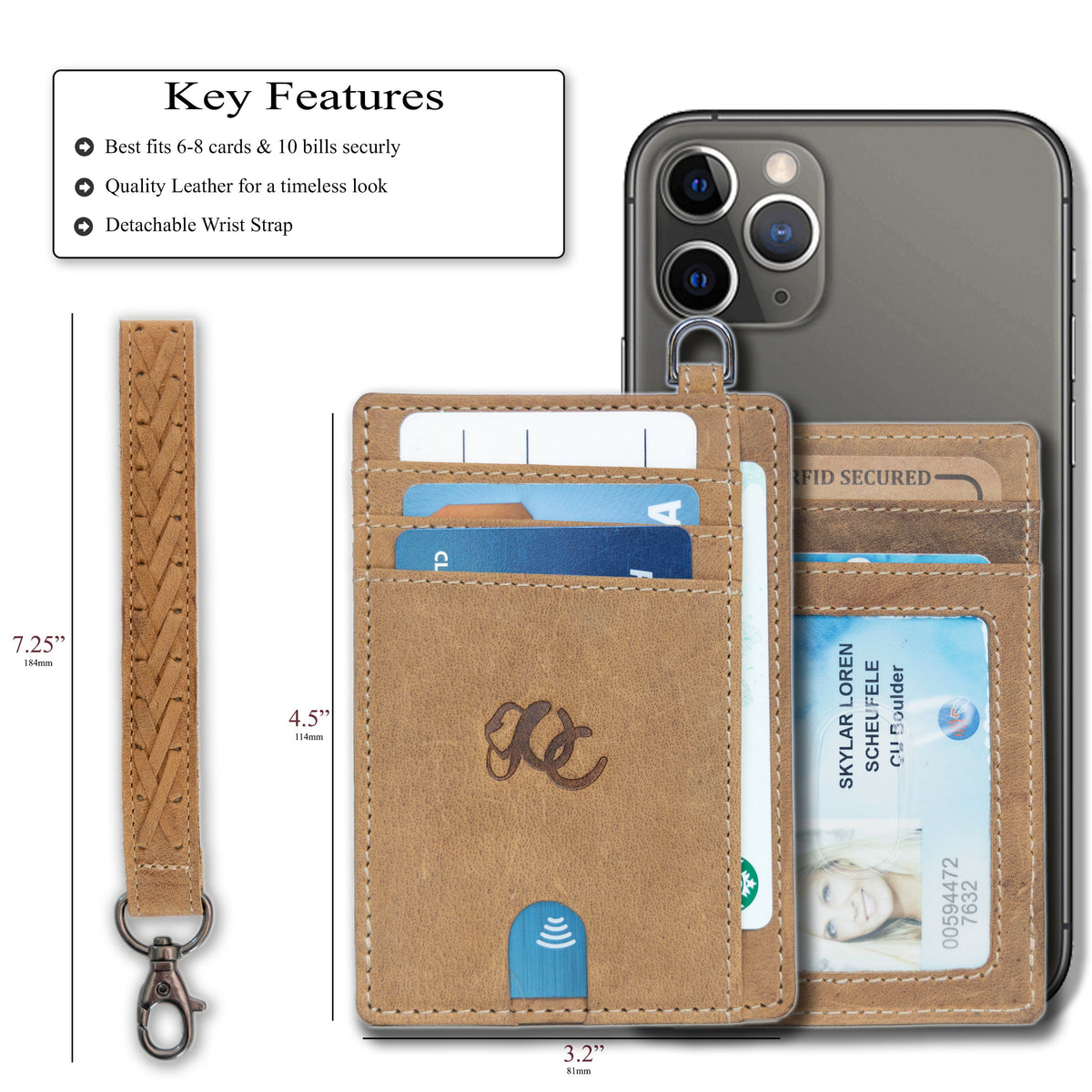 UC Leather Company Wristlet Wallet