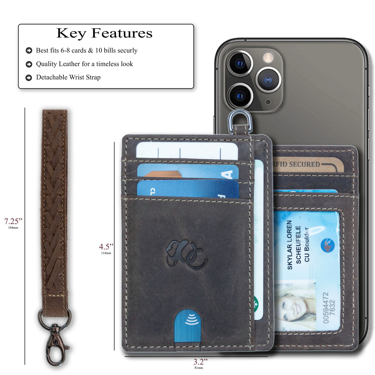 UC Leather Company Wristlet Wallet