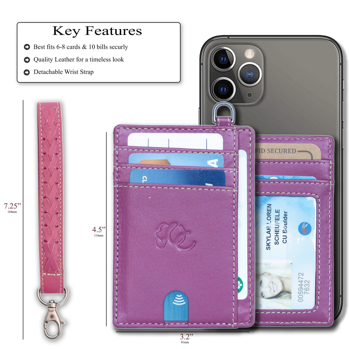UC Leather Company Wristlet Wallet