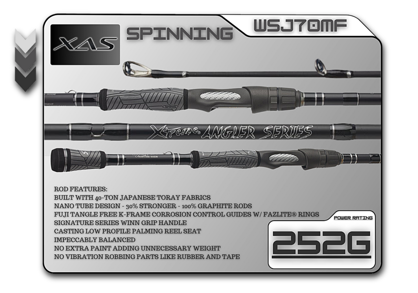 Fish Xtreme Rods WSJ70MF 7'0" Medium Fast