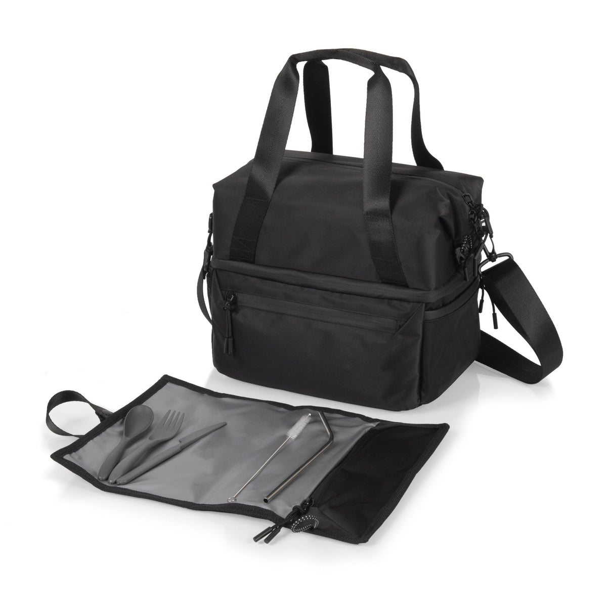 Picnic Time Tarana Recycled Lunch Bag Cooler with Utensils