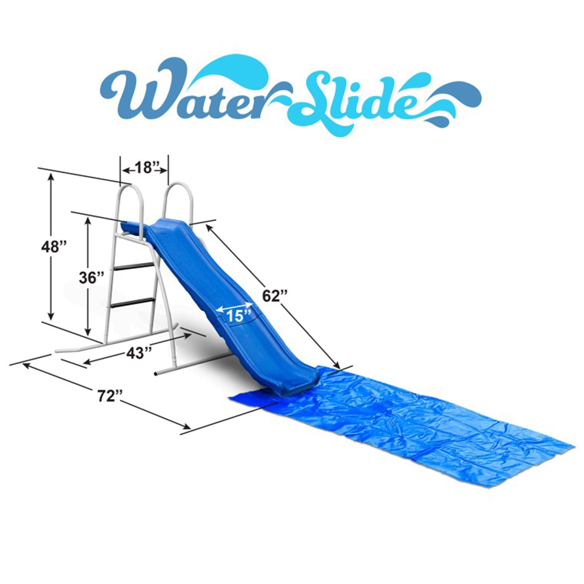 XDP Recreation 6 Foot Water Wave Slide with Built In Adjustable Water Sprinkler - Angler's Pro Tackle & Outdoors