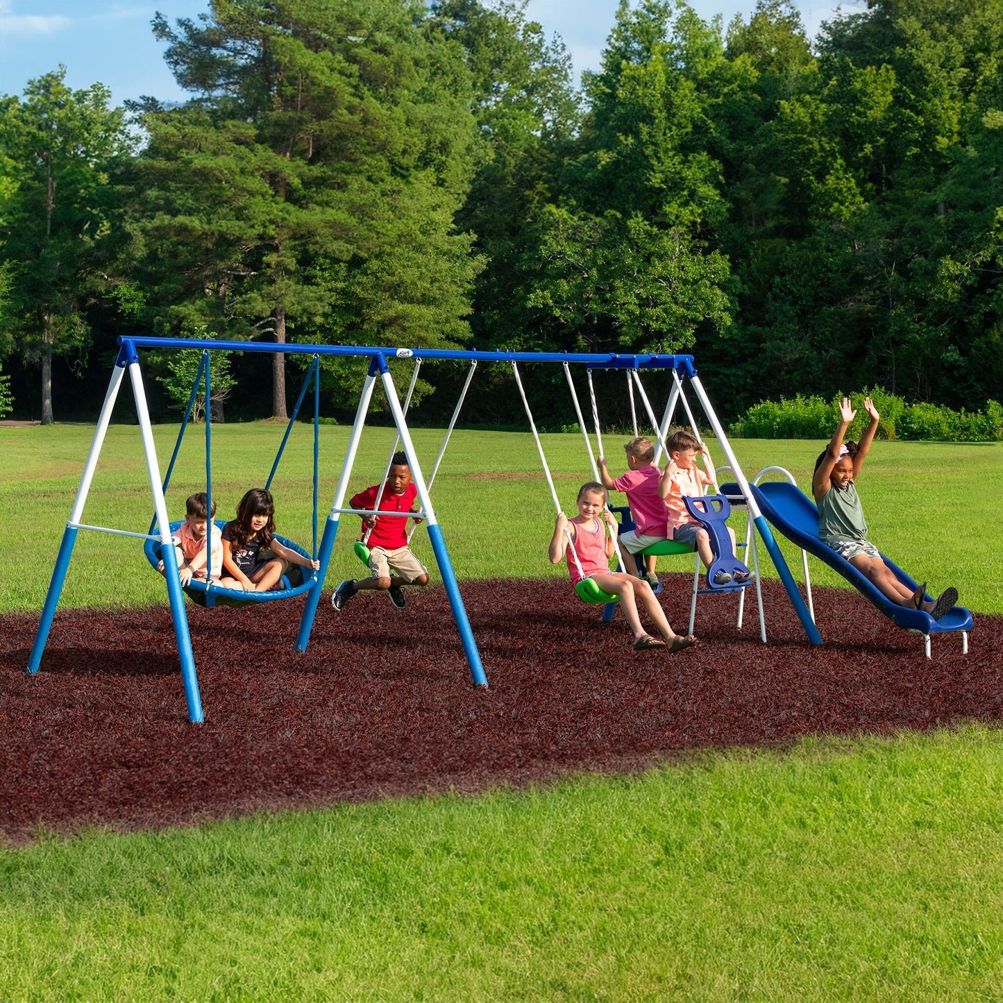 XDP Recreation All Star Playground Outdoor Swing Set, Rider, Super Disc & Slide - Angler's Pro Tackle & Outdoors