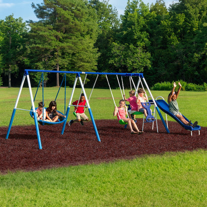 XDP Recreation All Star Playground Outdoor Swing Set, Rider, Super Disc & Slide - Angler's Pro Tackle & Outdoors