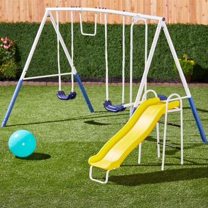 XDP Recreation Blue Ridge Play Outdoor Swing Set with Glider, 2 Swings & Slide - Angler's Pro Tackle & Outdoors