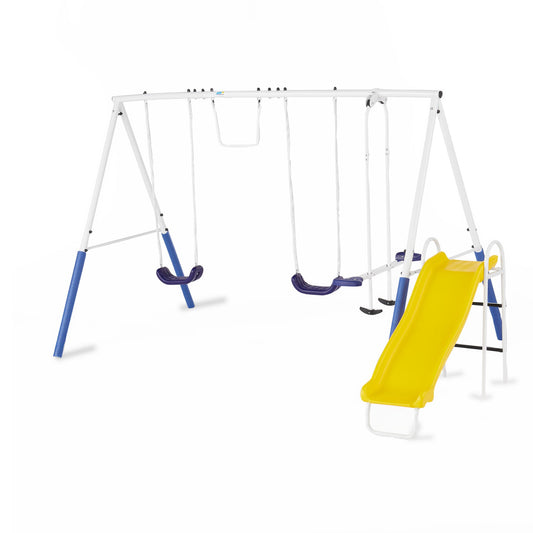 XDP Recreation Blue Ridge Play Outdoor Swing Set with Glider, 2 Swings & Slide - Angler's Pro Tackle & Outdoors