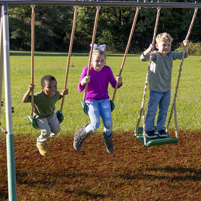 XDP Recreation Crestview Outdoor Swing Set w/ Slide, Glider, 3 Swings, & See Saw - Angler's Pro Tackle & Outdoors