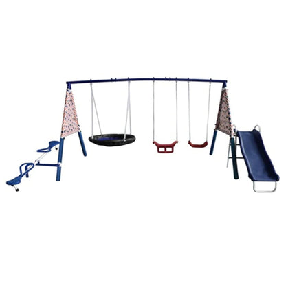 XDP Recreation Freedom Fun Play Swing Set w/See Saw, Super Disc, Swings, & Slide - Angler's Pro Tackle & Outdoors