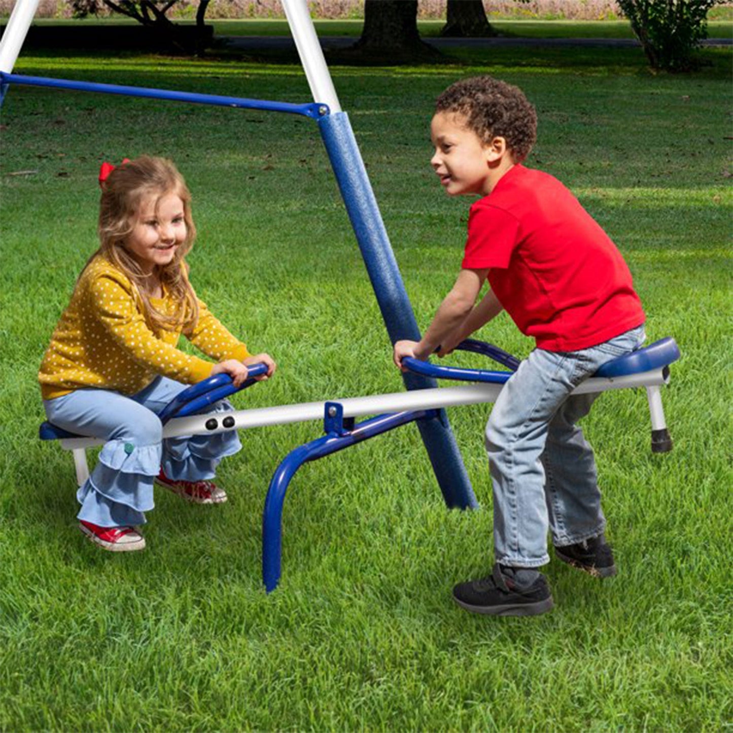 XDP Recreation Freedom Fun Play Swing Set w/See Saw, Super Disc, Swings, & Slide - Angler's Pro Tackle & Outdoors