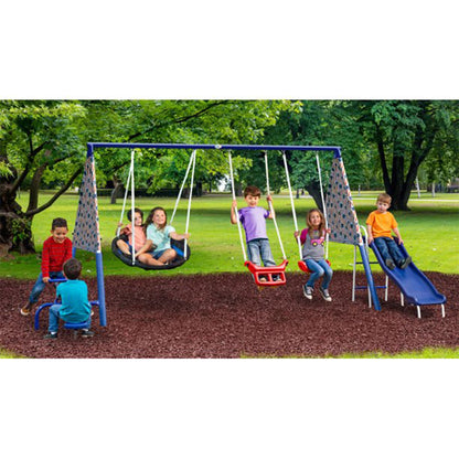 XDP Recreation Freedom Fun Play Swing Set w/See Saw, Super Disc, Swings, & Slide - Angler's Pro Tackle & Outdoors