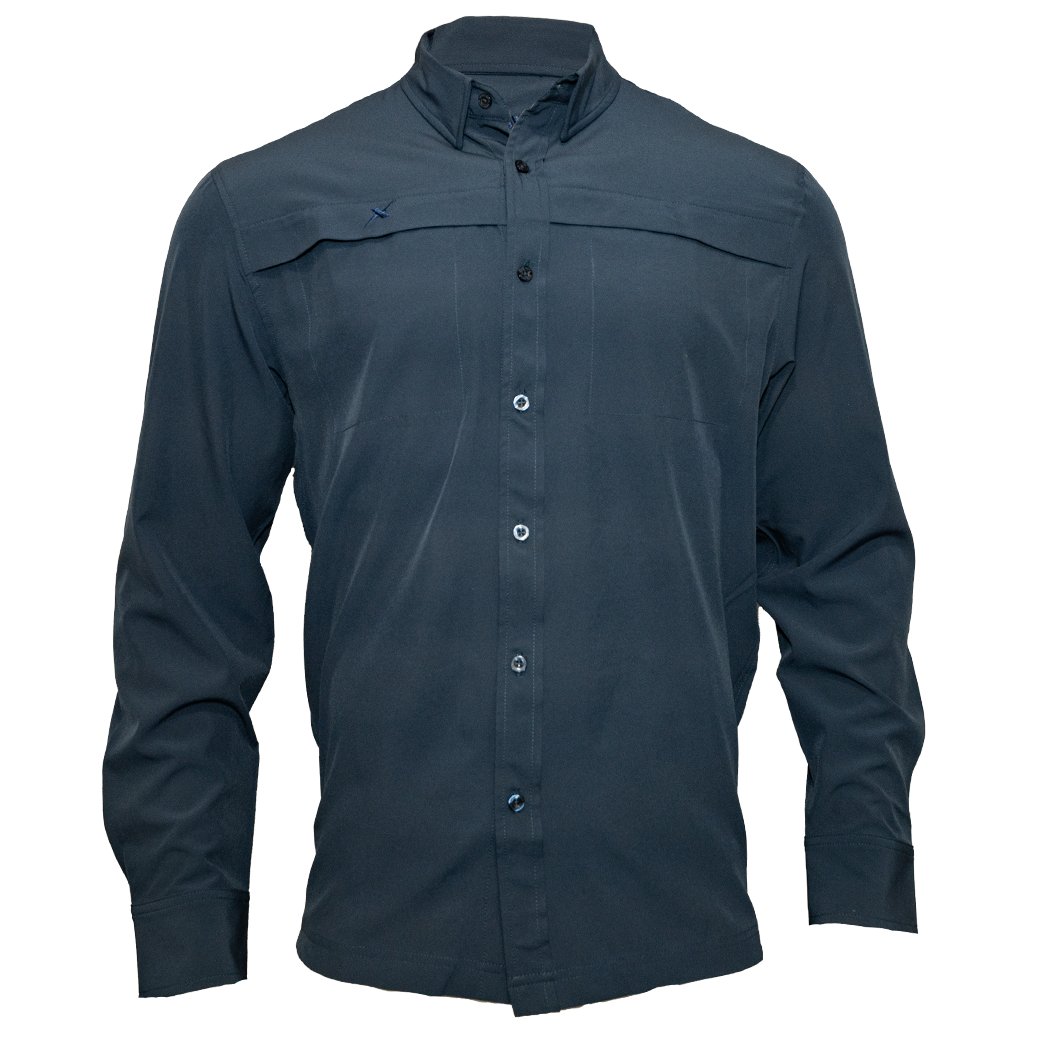 Xotic - Long Sleeve Solid Lifestyle Button Down w/ REPEL - X - Angler's Pro Tackle & Outdoors