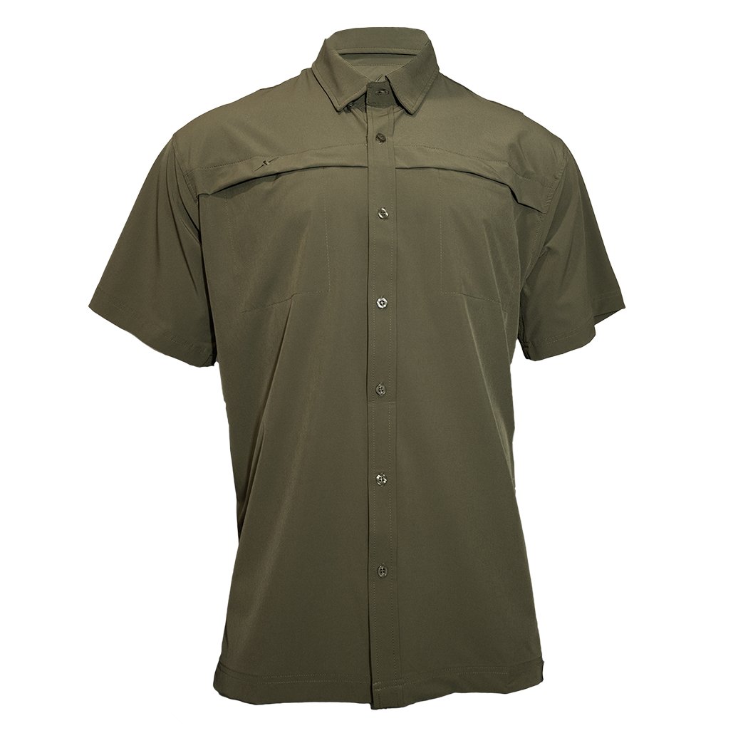 Xotic - Short Sleeve Solid Lifestyle Button Down w/ REPEL - X - Angler's Pro Tackle & Outdoors