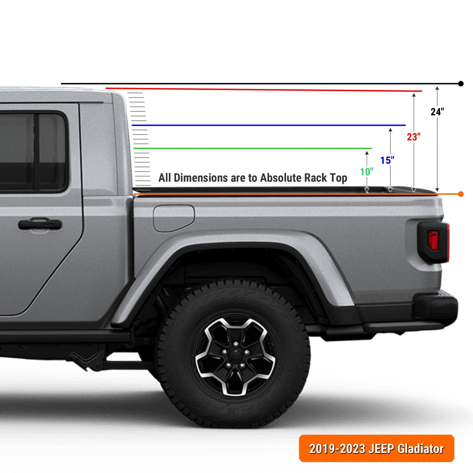 Xtrusion Overland XTR1 Bed Rack for Jeep Gladiator - Angler's Pro Tackle & Outdoors