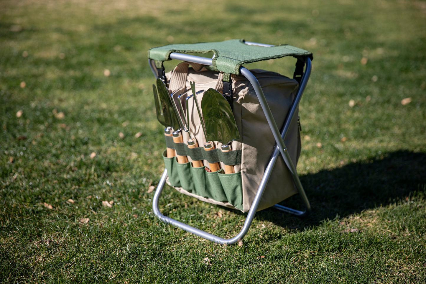 Picnic Time Gardener Folding Seat with Tools