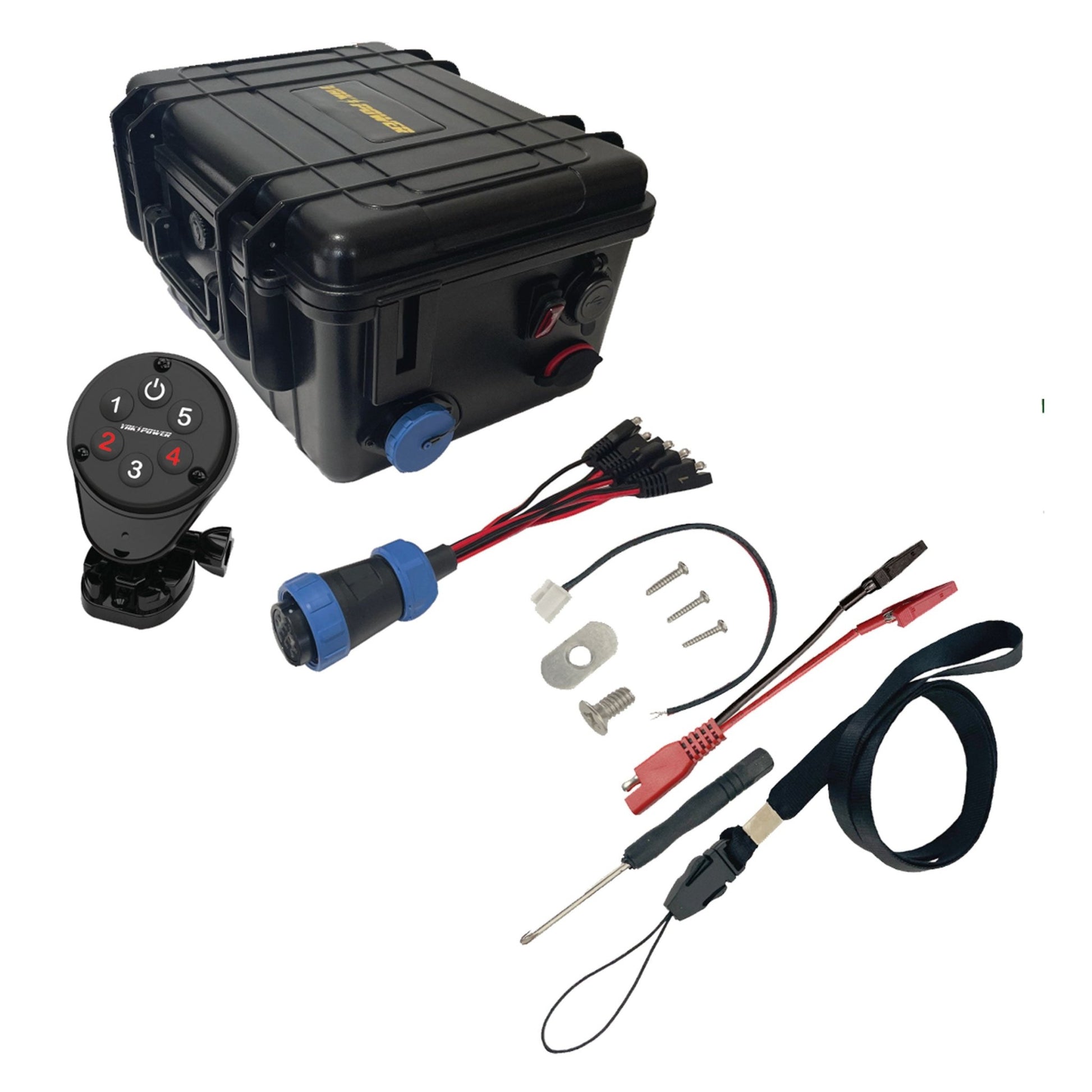Yak Power Portable Power Station with 5 Circuit Wireless Digital Switching System (batteries not included) - Angler's Pro Tackle & Outdoors