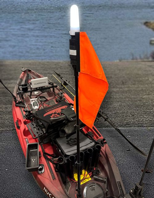 YakGadget BeaconFlex - Telescopic Visibility Safety Light/Flag System - Angler's Pro Tackle & Outdoors