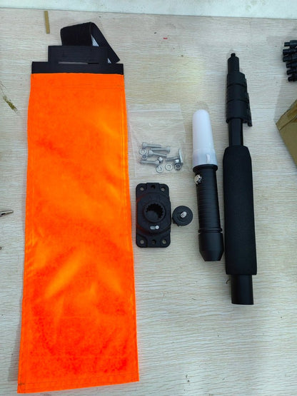 YakGadget BeaconFlex - Telescopic Visibility Safety Light/Flag System - Angler's Pro Tackle & Outdoors