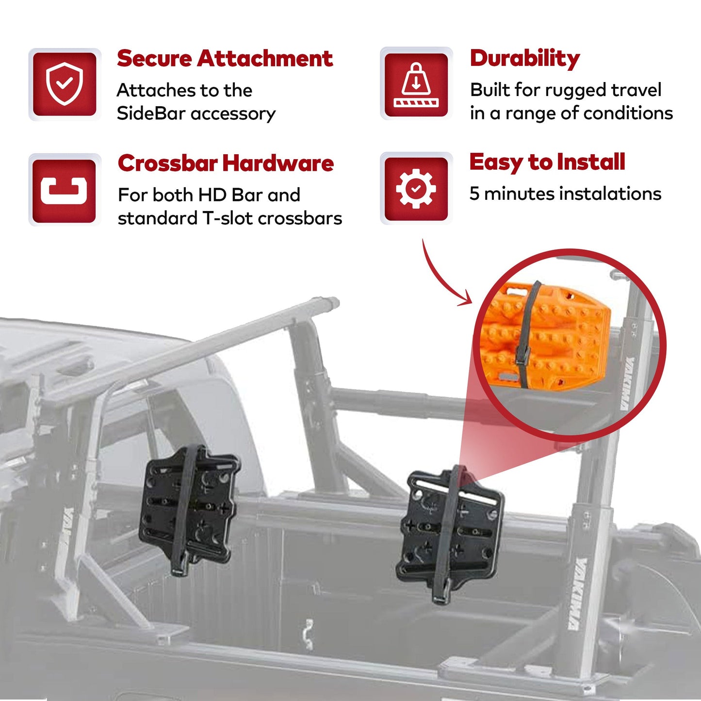 Yakima 35 Pound Load Capacity Recovery Track Mount for Yakima HD Bars or SideBar - Angler's Pro Tackle & Outdoors