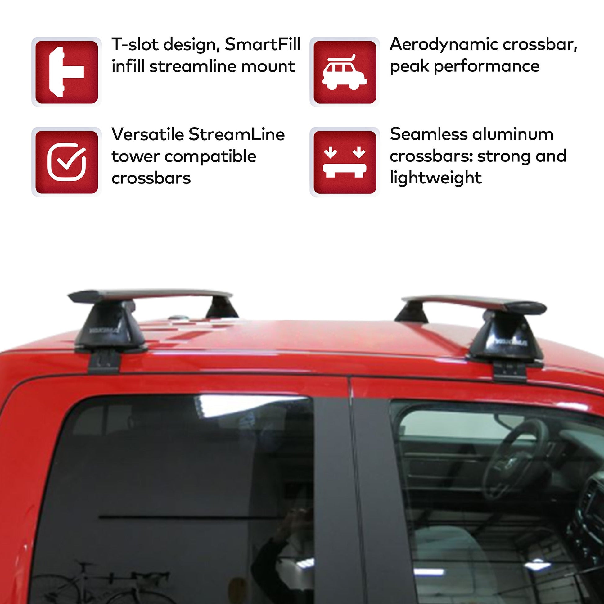 Yakima 60 Inch Pair JetStreamRoof Rack Crossbars, Compatible w/StreamLine Towers - Angler's Pro Tackle & Outdoors