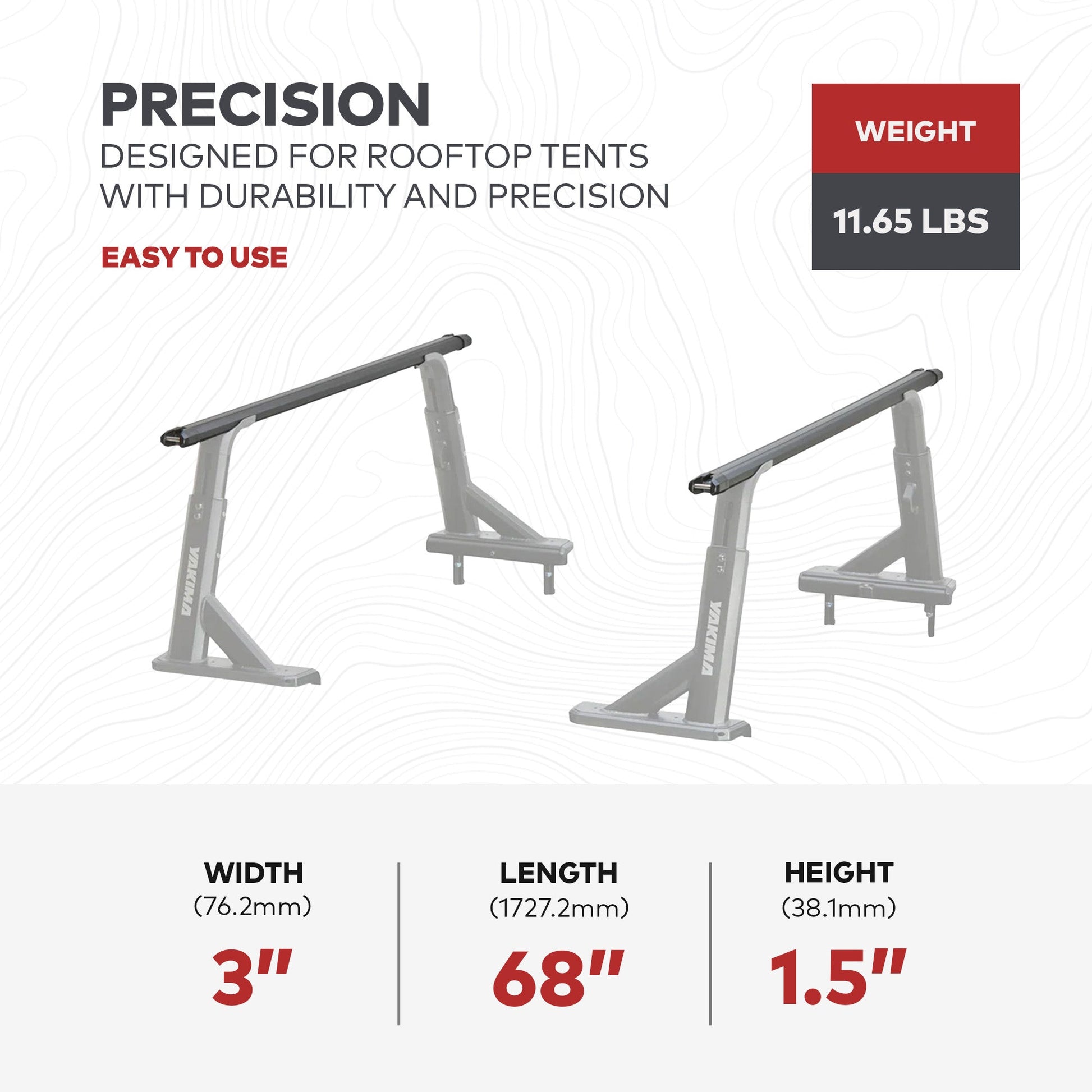 Yakima 68 Inch Heavy Duty Crossbars w/Rubber Infill, Works w/StreamLine Towers - Angler's Pro Tackle & Outdoors