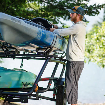 YAKIMA BigCatch Kayak Fishing Boat Saddles for Roof Racks and Trailers, Black - Angler's Pro Tackle & Outdoors