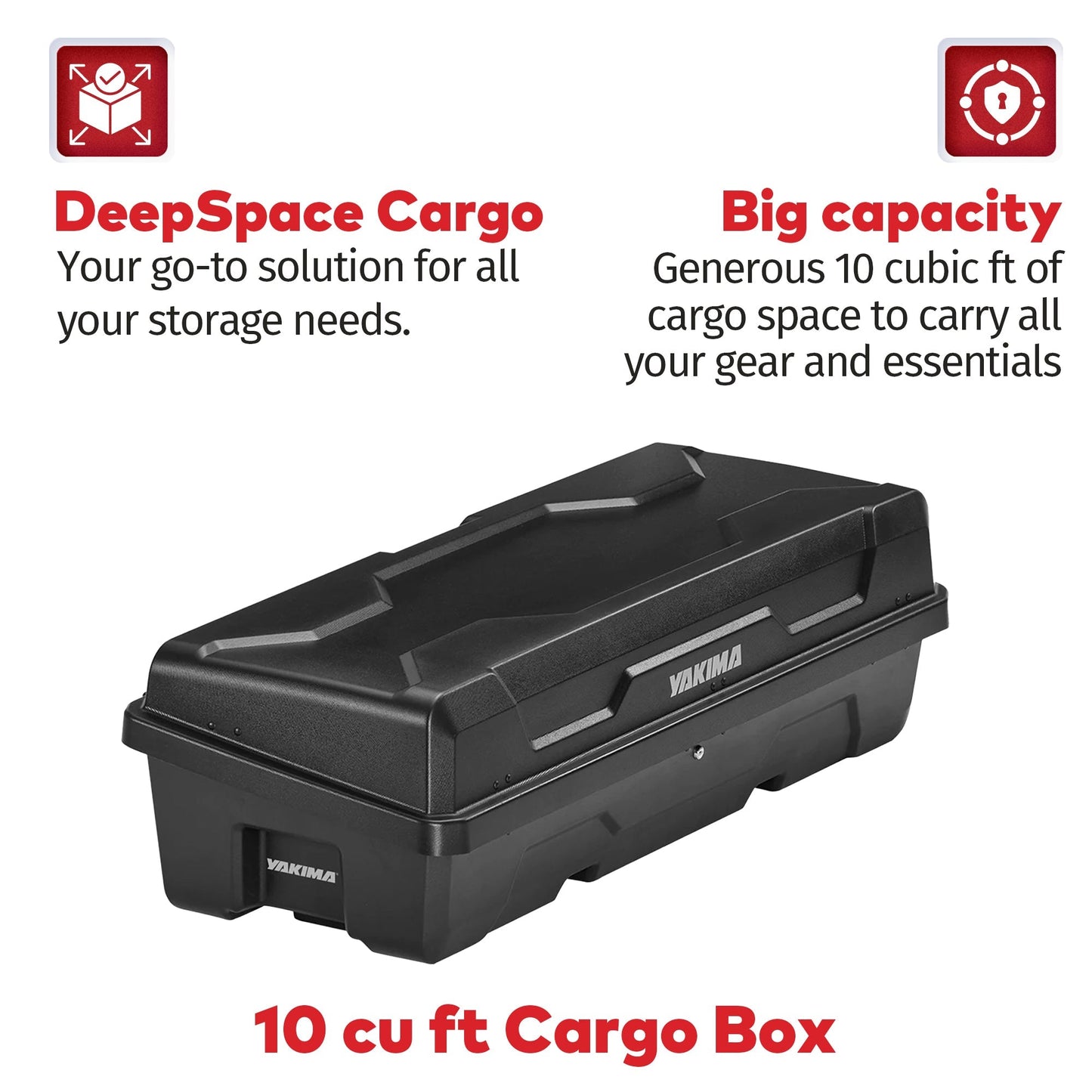 Yakima DeepSpace 10 Cubic ft. Vehicle Cargo Box with Universal Mounting Hardware - Angler's Pro Tackle & Outdoors