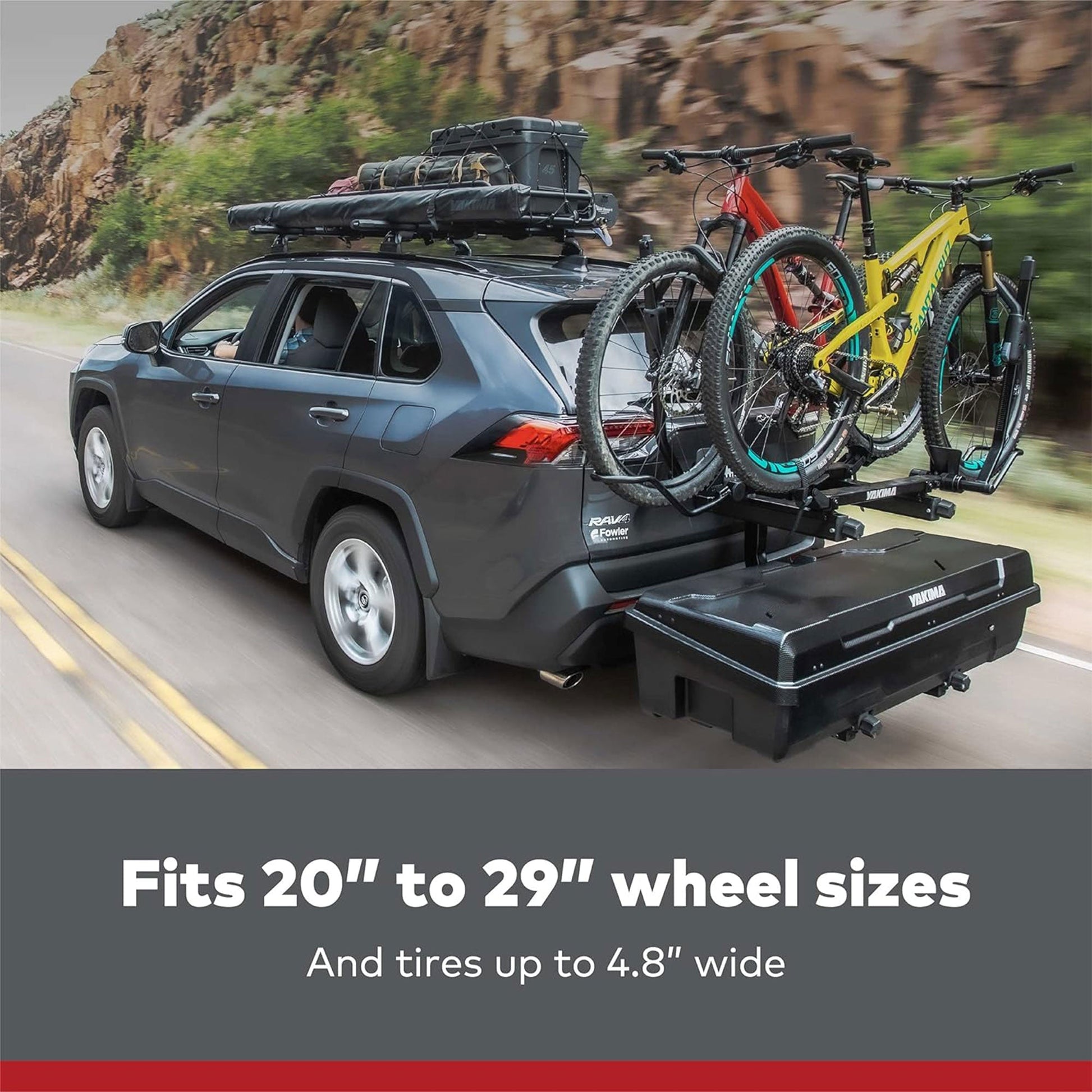 Yakima EXO DoubleUp 2 Bike Capacity for EXO SwingBase or EXO TopShelf, Black - Angler's Pro Tackle & Outdoors